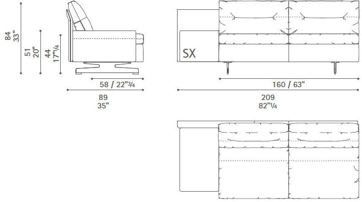 Poltrona Frau Модульный диван с журнальной полкой La collezione - divani e poltrone sun-id-1502655 - Вид №35