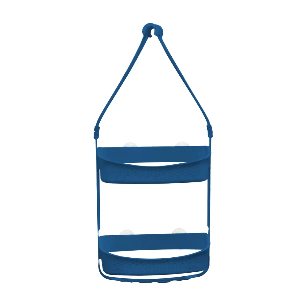 Полка для ванной прямоугольная Raindrops W5682-B двухъярусная 31 см цвет синий Полка 2-ая STLM-2145399