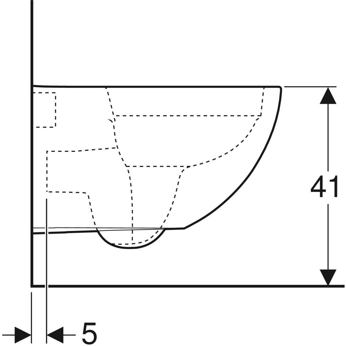 Подвесной туалет в витрине Geberit Акант ARCH-00010352 - Вид №1
