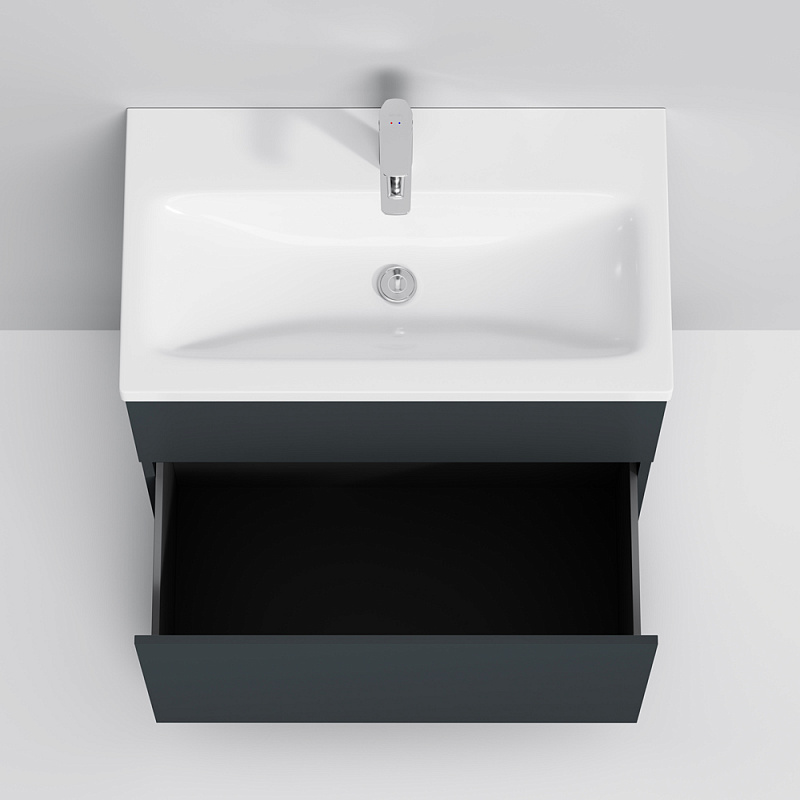 M90FSX07522GM32 База под раковину напольная 75 см 2 ящика push-to-open графит матовый AM.PM Gem - Вид №3