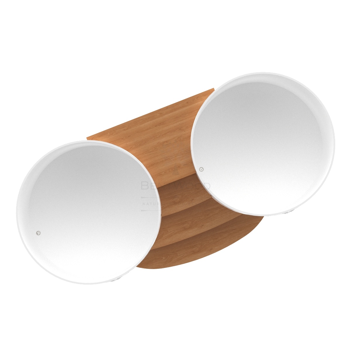 2076 Подиум на 2 купели D 2.0х1,2 дуб натуральный Alyarus  - Вид №2