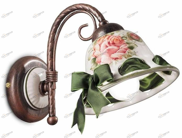 FERROLUCE Настенный керамический светильник с фиксированным кронштейном Napoli C366