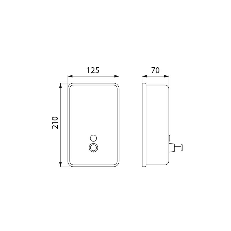 6567 Настенный диспенсер для жидкого мыла, 1.2 литра DELABIE  - Вид №1