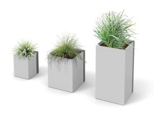 Квадратная стальная плантатор с порошковым покрытием