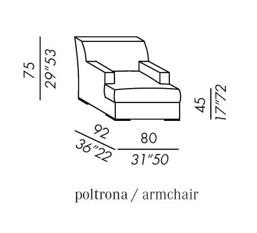 Мягкая ткань Dormeuse Meridiani Джеймс ARCH-00149812 - Вид №4