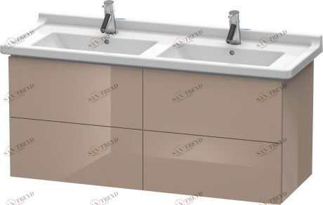 LC626908686 Тумбочка подвесная L-Cube #LC6269 1220 x 469 мм Капучино глянцевый лак Duravit