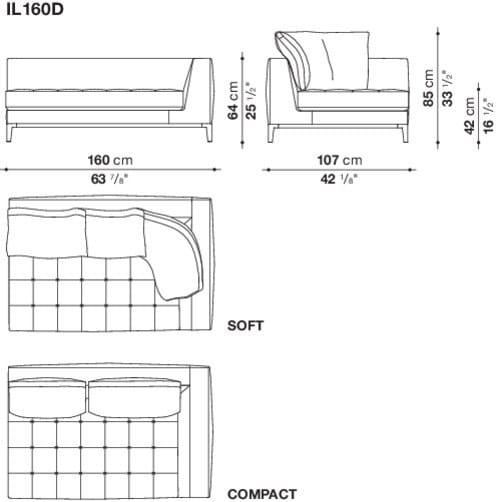 Угловой диван из ткани Maxalto Lucrezia Soft ARCH-00062457 - Вид №17