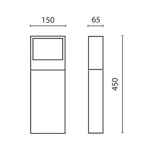 Светодиодный световой столб SIMES Cool square ARCH-00067244 - Вид №5