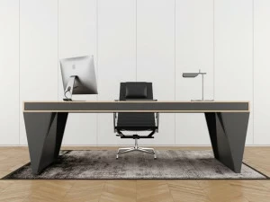 ODESD2 Рабочий стол из стали и дерева с ящиками