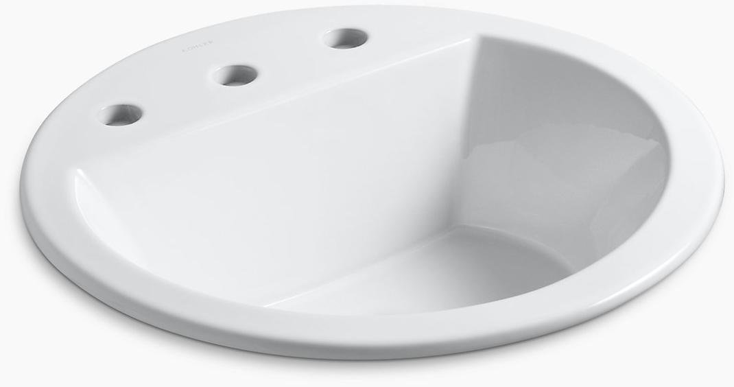 KOHLER Bryant Round Круглая встраиваемая раковина с 8 K-2714-8-K4  - Вид №1