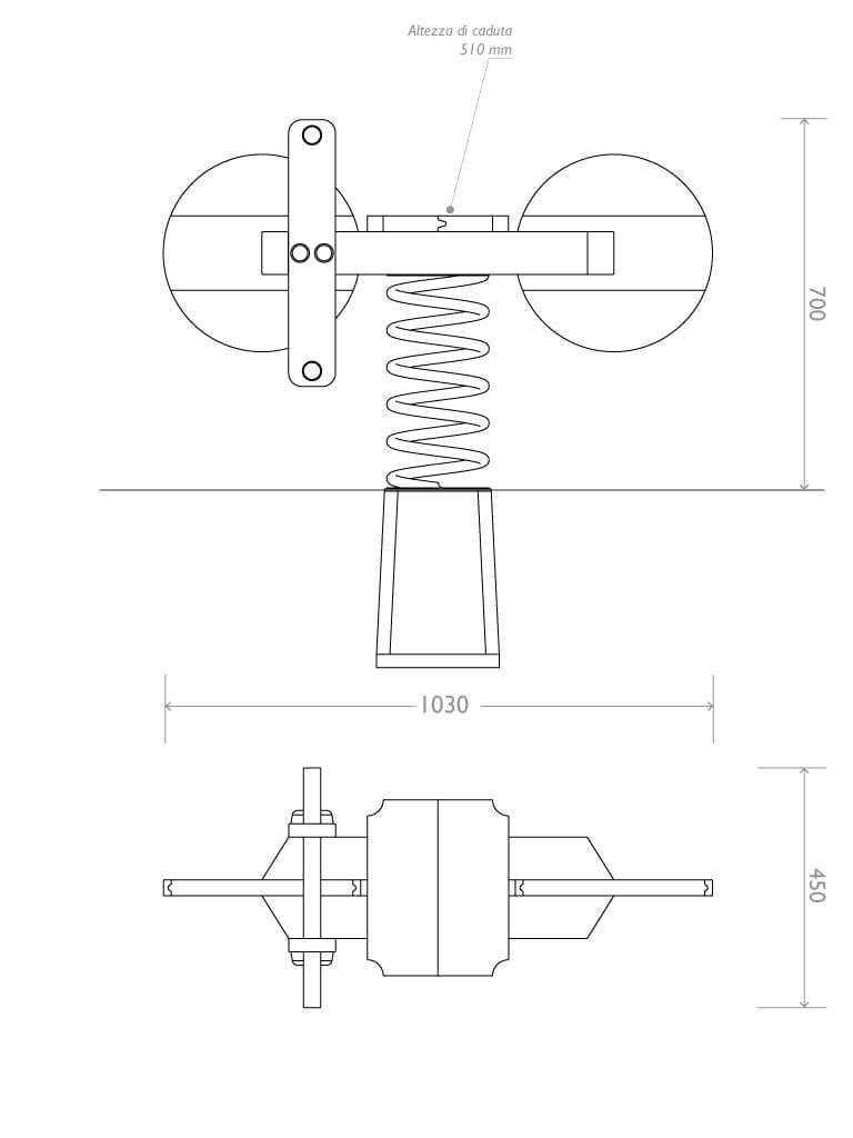 Рециркулированная пластиковая пружинная карусель EUROCOMITALIA MOTOBICI ARCH-00019831