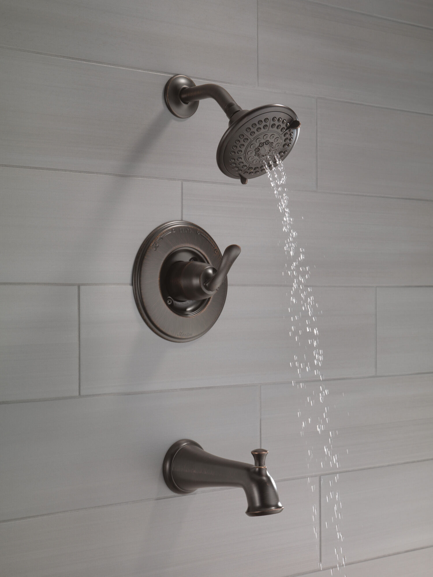 T14494-RB Для ванны и душа Monitor® серии 14 Delta Faucet Linden Венецианская бронза  - Вид №7