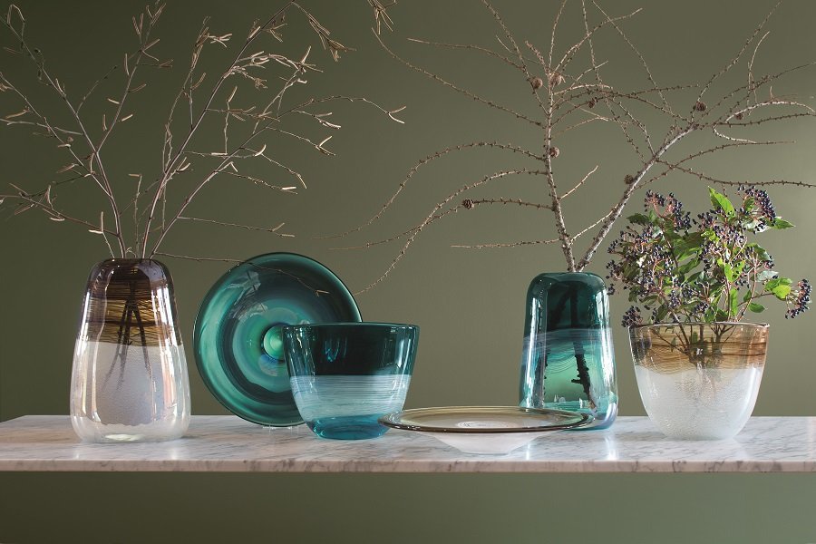 Ваза forest В, 33 см, сине-зеленая LSA INTERNATIONAL ДИЗАЙНЕРСКИЕ 253449 Синий  - Вид №1