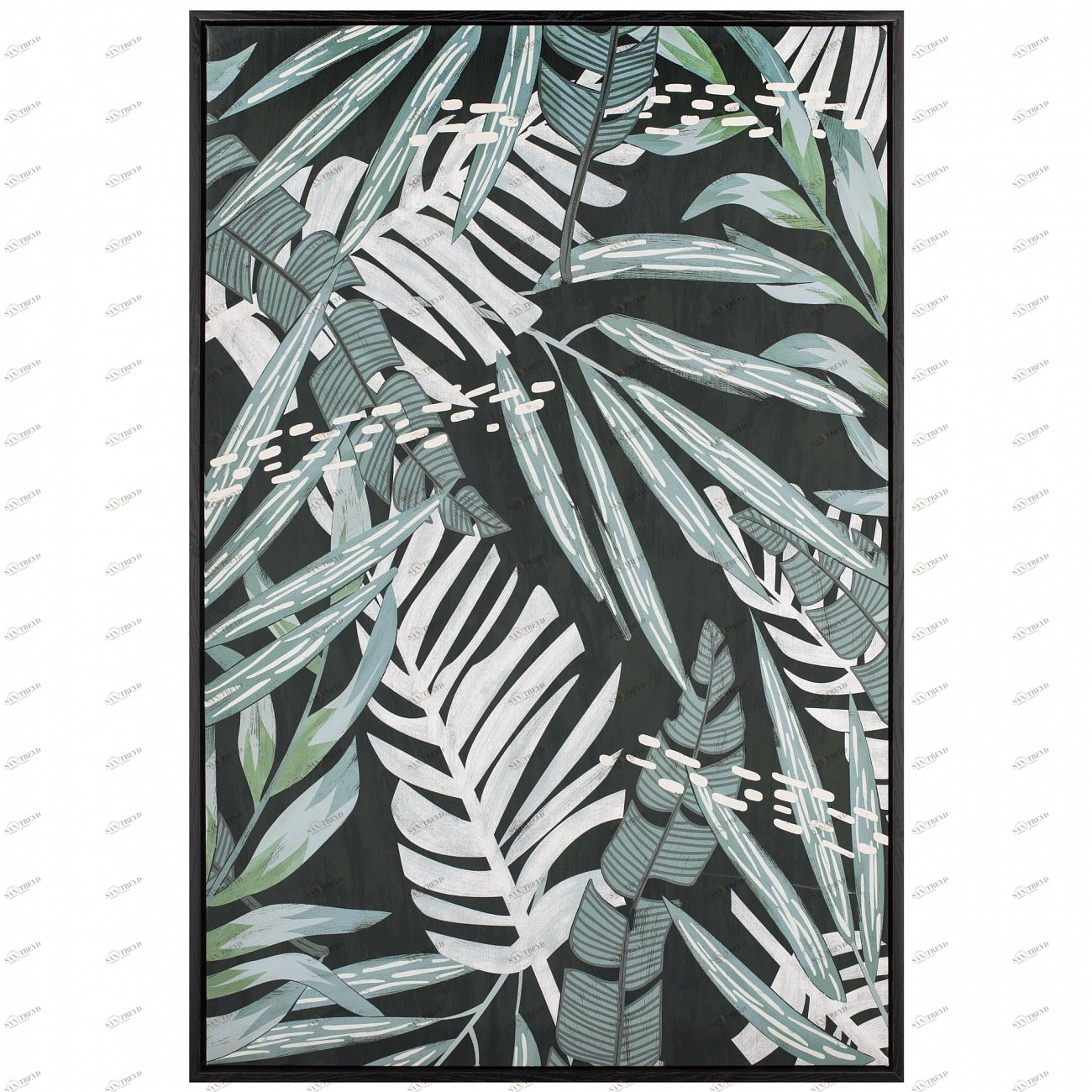 Панно интерьерное с подрамником из дерева 90х60 см темно-зеленое Tomas Stern TOMAS STERN  00-3872667 Белый;зеленый;разноцветный 