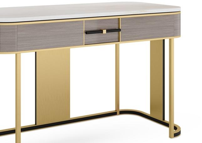 FRATO Прямоугольный письменный стол из массива дерева с ящиками Ashi Ffu120011aaa - Вид №2