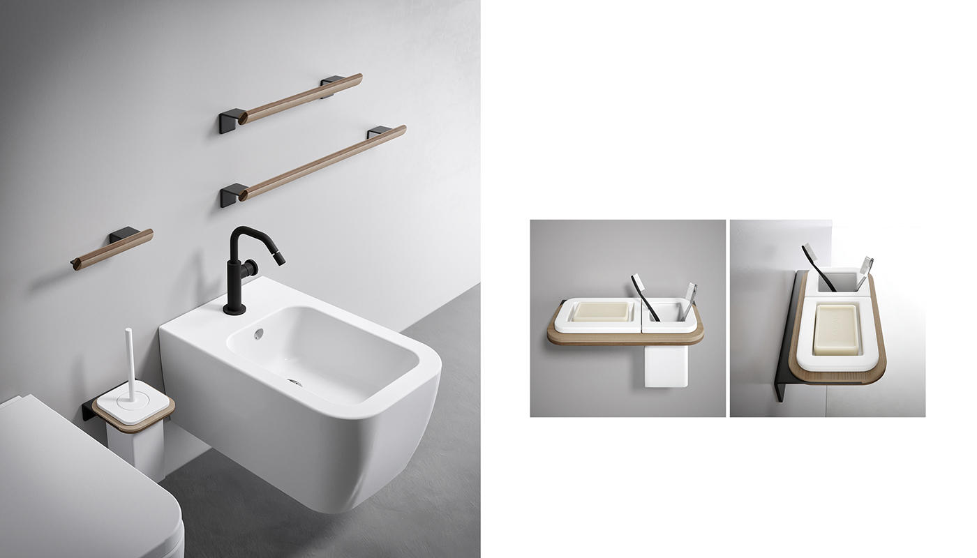 ED-ST06 Edone Аксессуары серии Piega Legno СЕРИЯ FOLD WOOD Деталь из цельного дерева, металлическая часть, возможна индивидуализация в лакированной гамме Edoné  - Вид №4