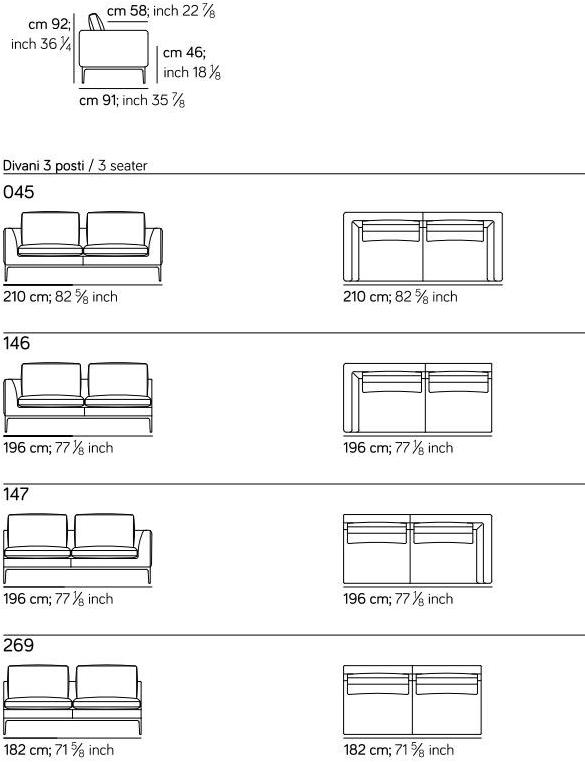 AMURA 4-х местный тканевый диван Leonard Am024.146+147 - Вид №3