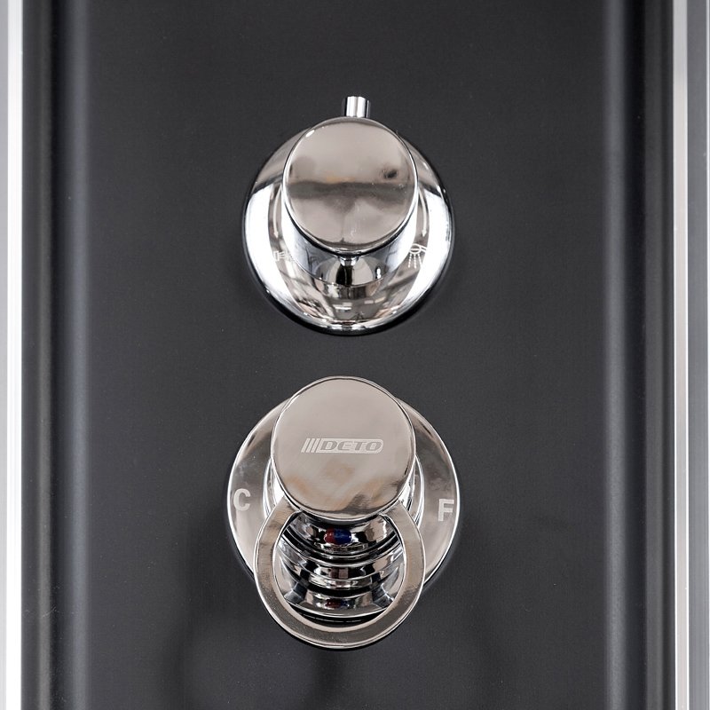 ЕМ1512 L N LED с гм. Душевая кабина DETO Серия EM BМ4510 N LED BLACK - Вид №1