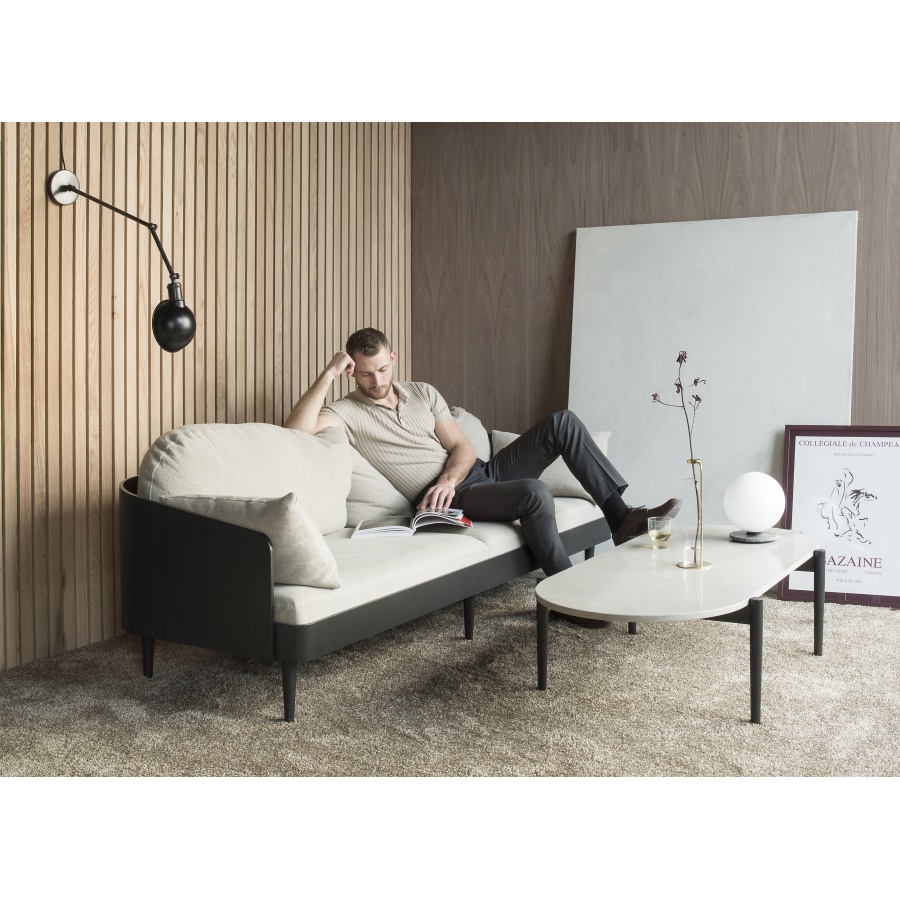 9850539 MENU Журнальный столик Septembre Серый камень / окрашенный в черный цвет твердый ясень  - Вид №2