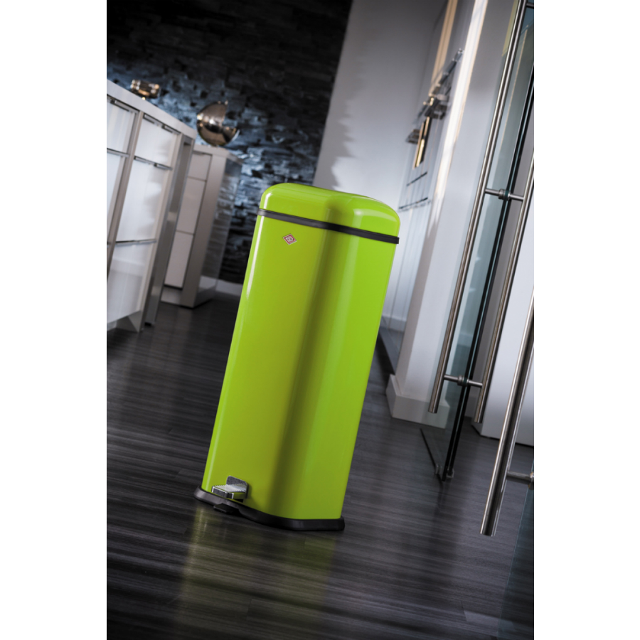 Бак для мусора с педалью Superboy, прямоугольный, 20 л, зеленый лайм Wesco 13231220 - Вид №1