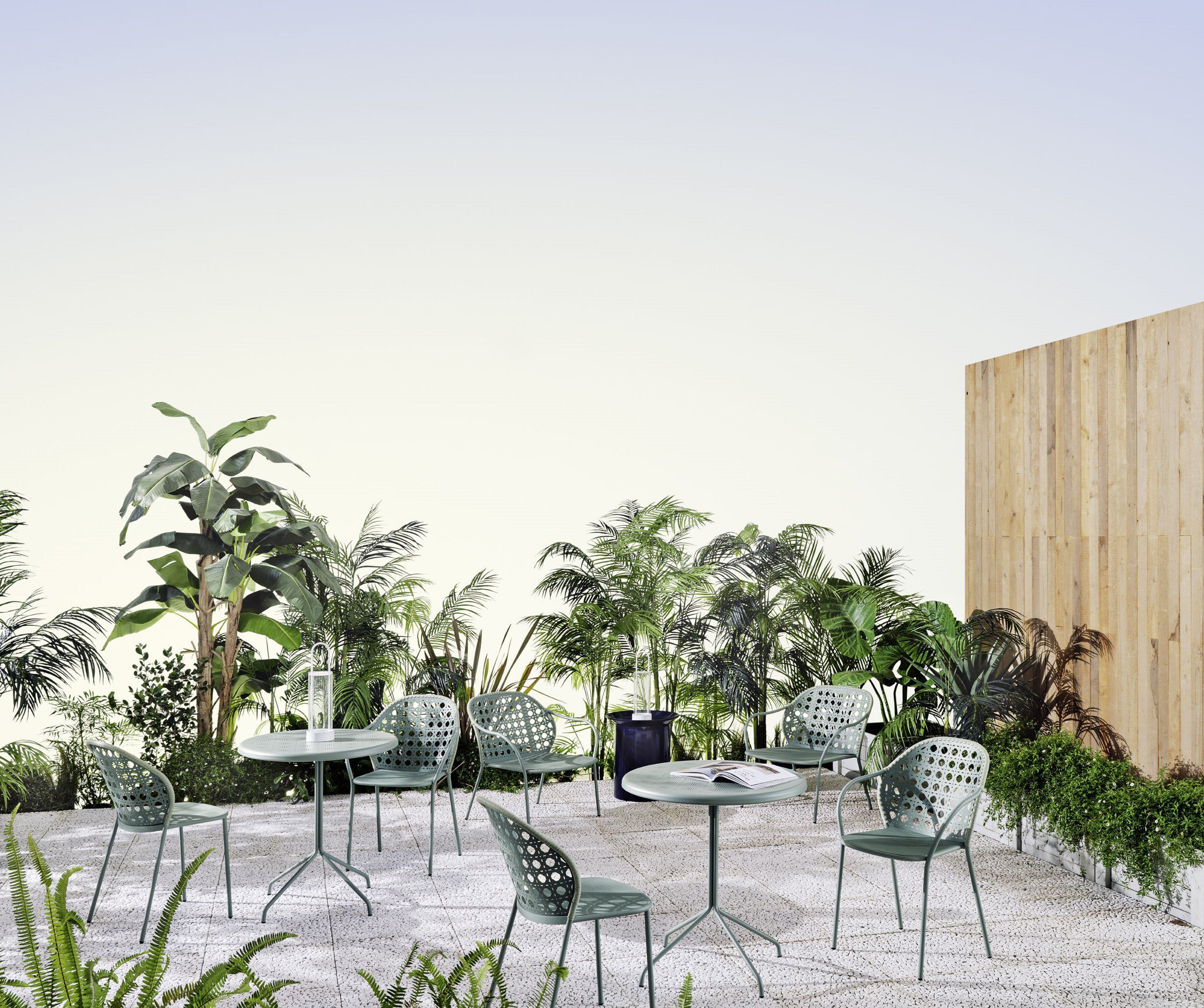 Квадратный садовый стол из перфорированного листового металла Gervasoni Gervasoni Outdoor ARCH-00115724 - Вид №2