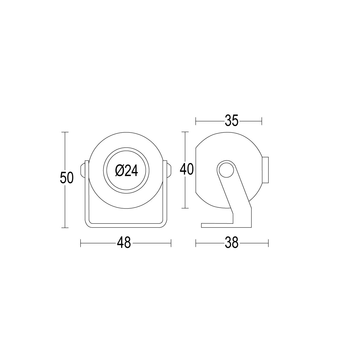 Алюминиевый поворотный наружный прожектор с порошковым покрытием Ghidini Lighting центр ARCH-00134285 - Вид №5