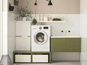 ARBLU Лакированный шкаф для стирки стиральной машины