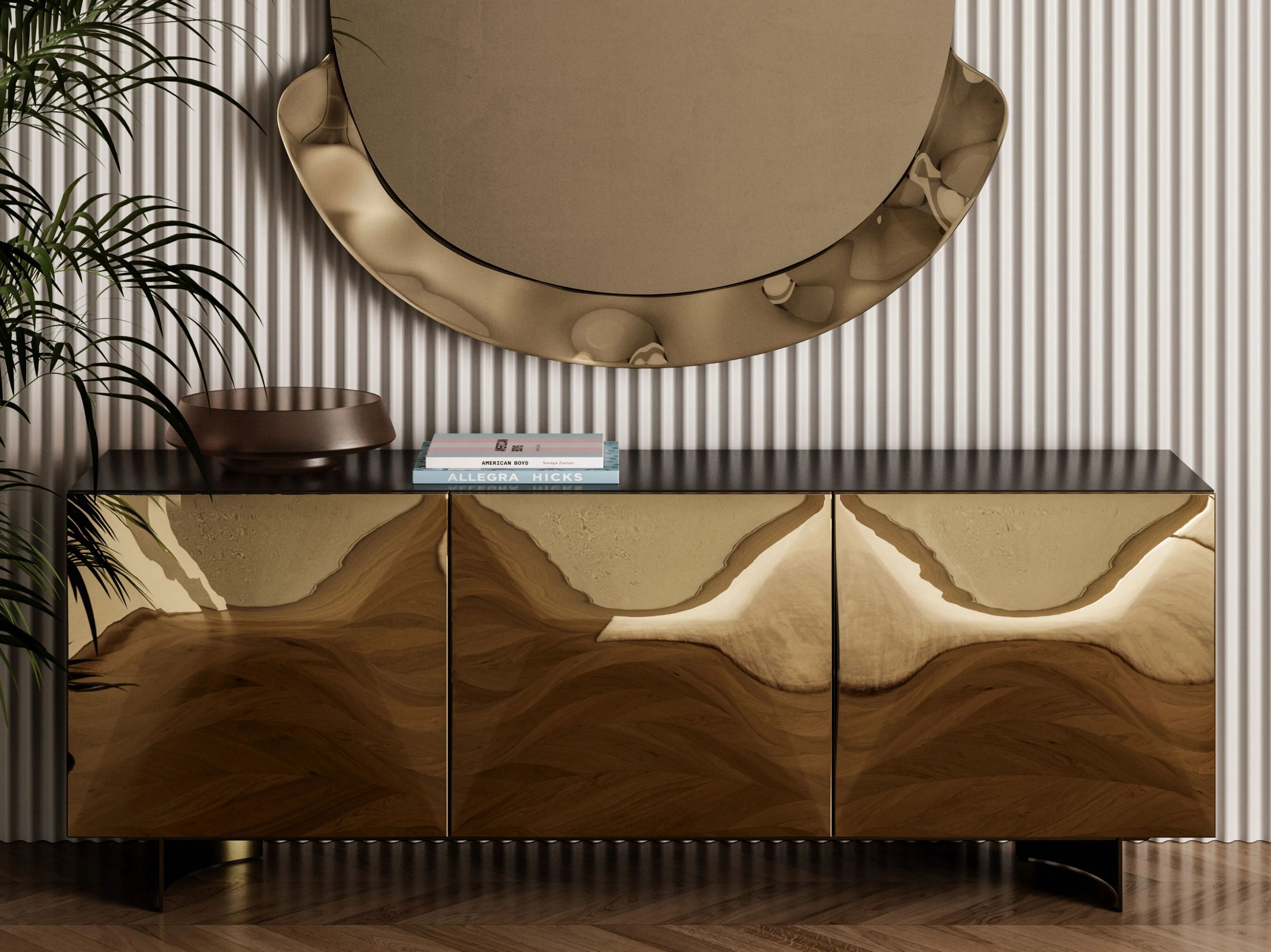 Шкаф из зеркального стекла с распашными дверями Bontempi Casa EDEN ARCH-00098578 - Вид №1