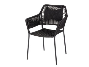 Стальной садовый стул с подлокотниками