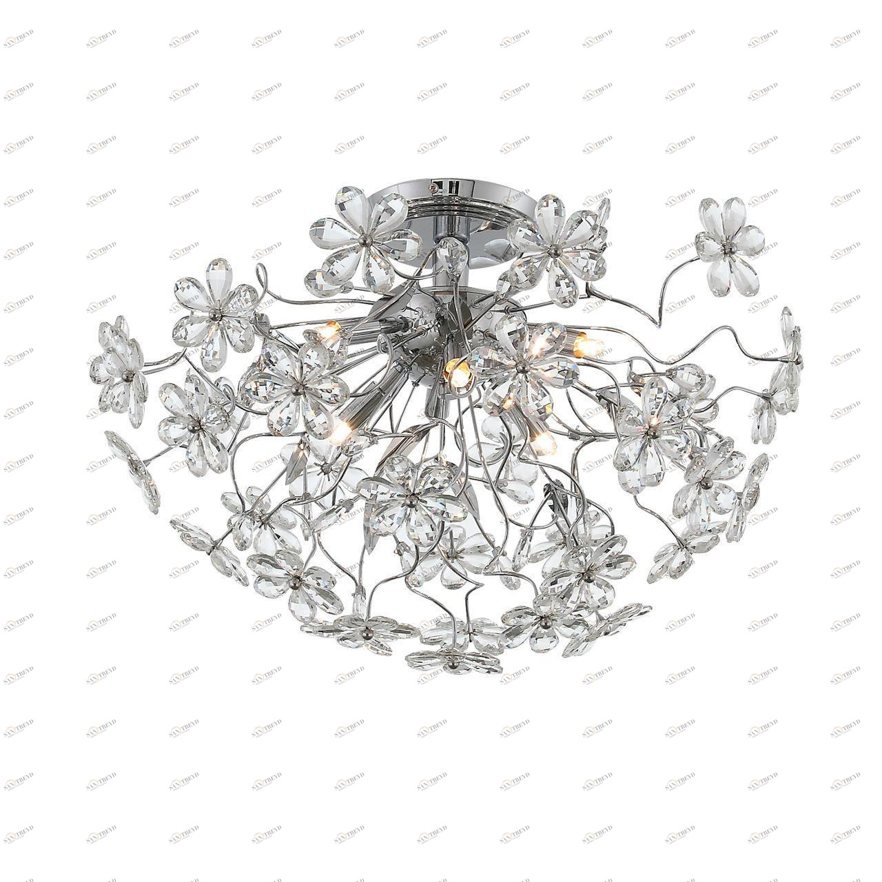 Потолочный светильник ST Luce Auola SL385.102.06 ST LUCE ДИЗАЙНЕРСКИЕ, AUOLA 276766 Прозрачный;хром 