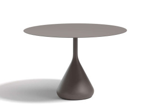 Круглый керамический садовый стол с верхней частью HPL