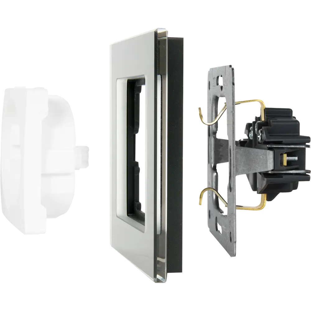 WERKEL Favorit - Стеклянная рамка для розеток черный матовый 17781501 STLM-0008570 - Вид №3