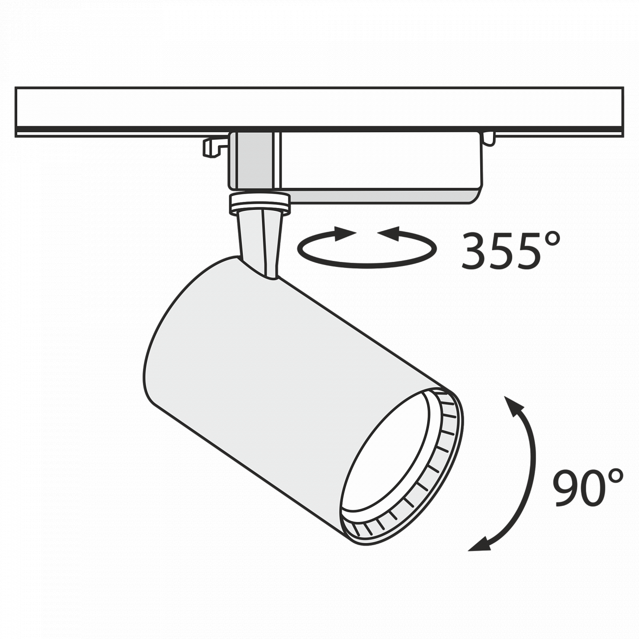 Трековый светильник черный TR003-17W3K TECHNICAL SINGLE PHASE TRACK SYSTEM 00-3956197 Черный  - Вид №1