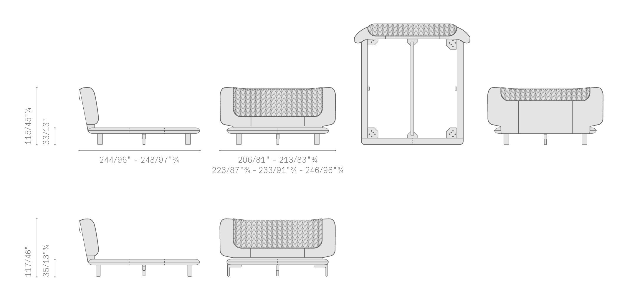 Двуспальная кровать с мягким изголовьем Poltrona Frau коллекция-мебель и аксессуары ARCH-00102801 - Вид №3