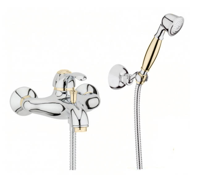 AU850101017(153) Смеситель для ванны и душа ,хром-золото Webert Aurora
