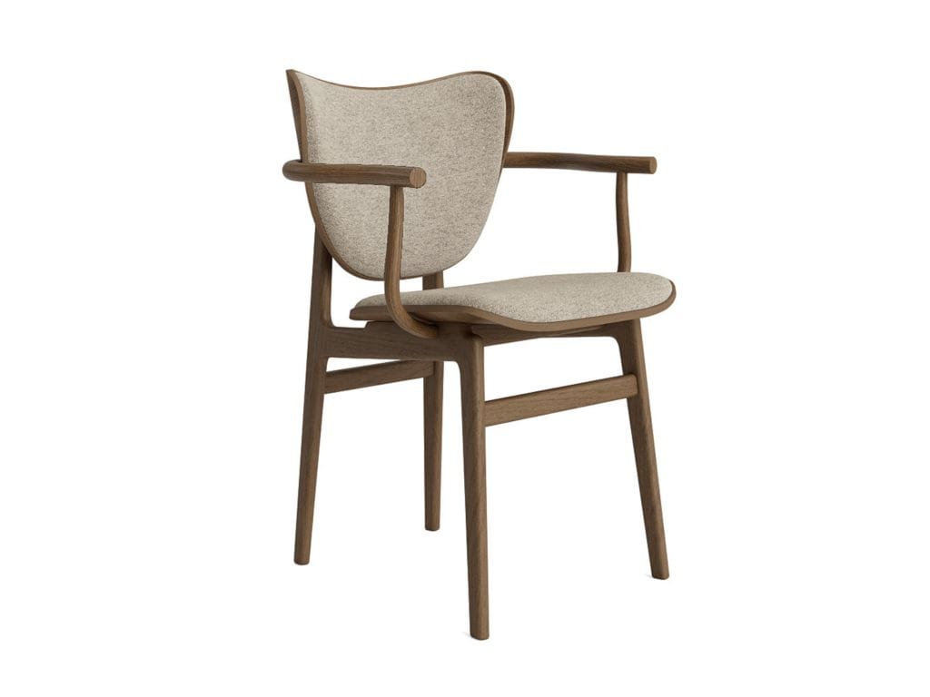 Стул из ткани и дуба с подлокотниками NORR11 Elephant ARCH-00052644 - Вид №1