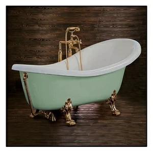 Ванна Akcjum Rectime 170 WR-02-01-Br-A овальная салатовая с золотыми ножками