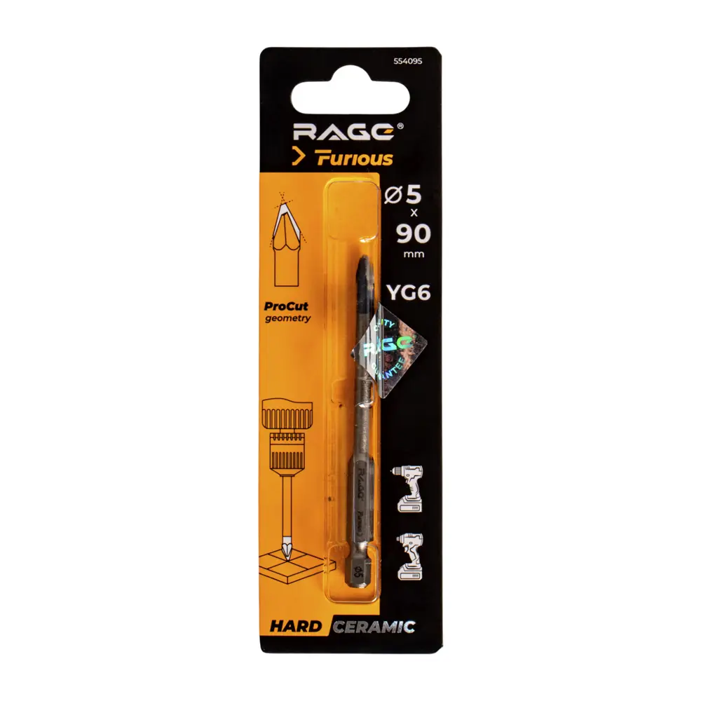 Сверло копьевидное по керамограниту Rage Furious HEX 5 мм STLM-2187017 - Вид №10