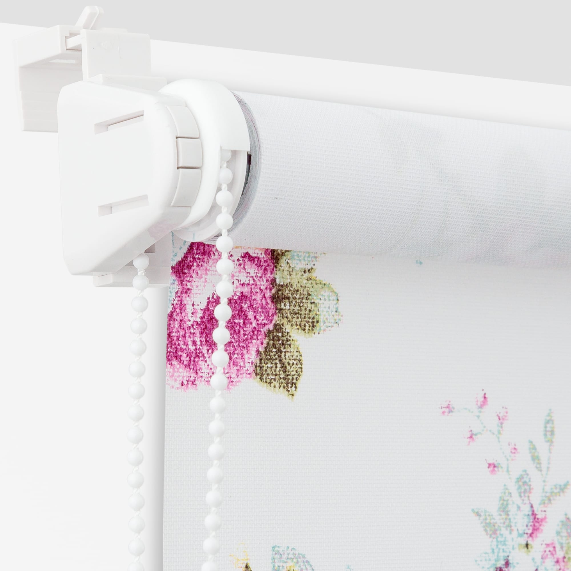 82028963 Штора рулонная «Цветы», 70х160 см, цвет белый Santreyd  - Вид №1