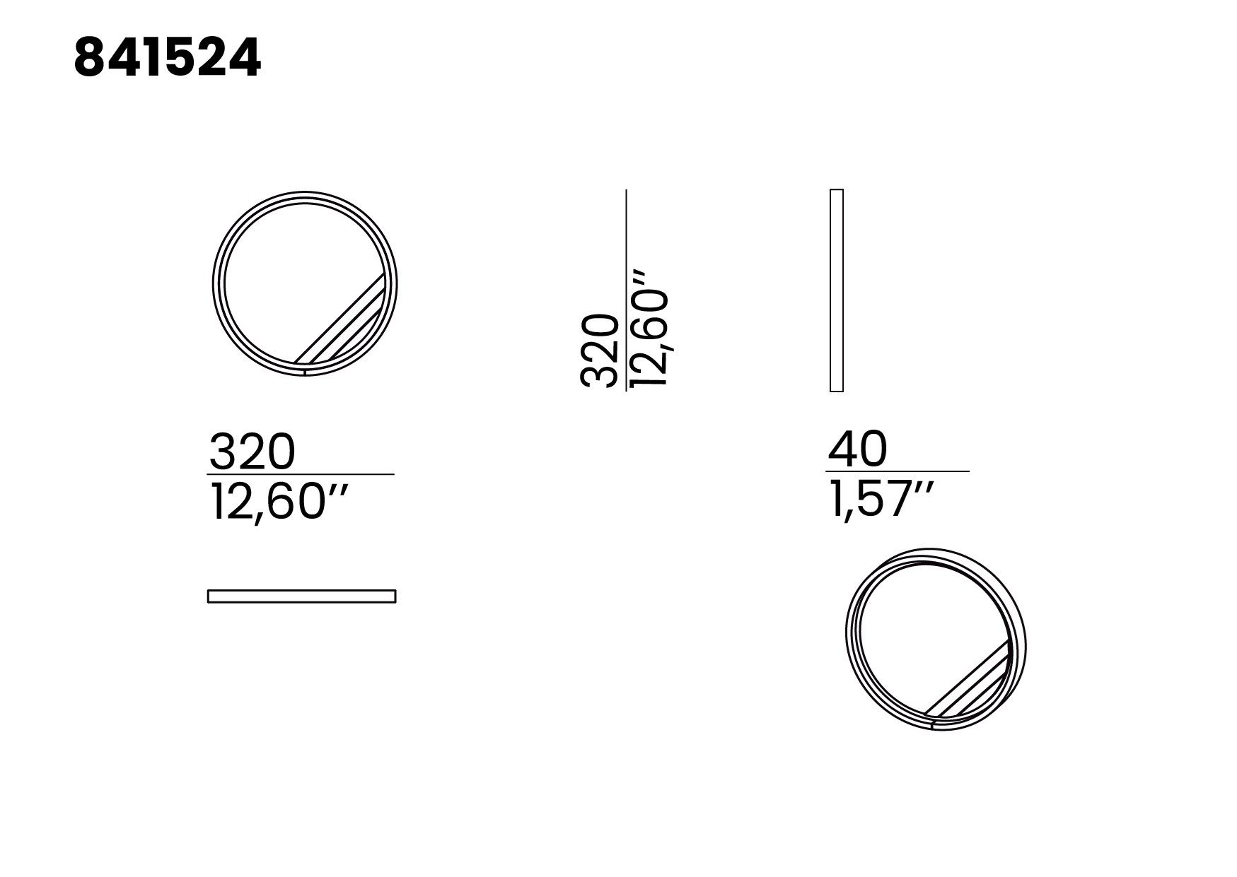 Настенное круглое зеркало animovel Santana ARCH-00104216 - Вид №5