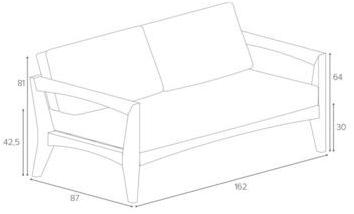 Royal Botania Мягкий 2-местный тканевый диван Zenhit sun-id-1354590 - Вид №3