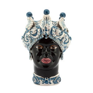 200939-80 ABHIKA ВАЗА MORO LADY СРЕДНИЕ ЛИСТЬЯ BLUE