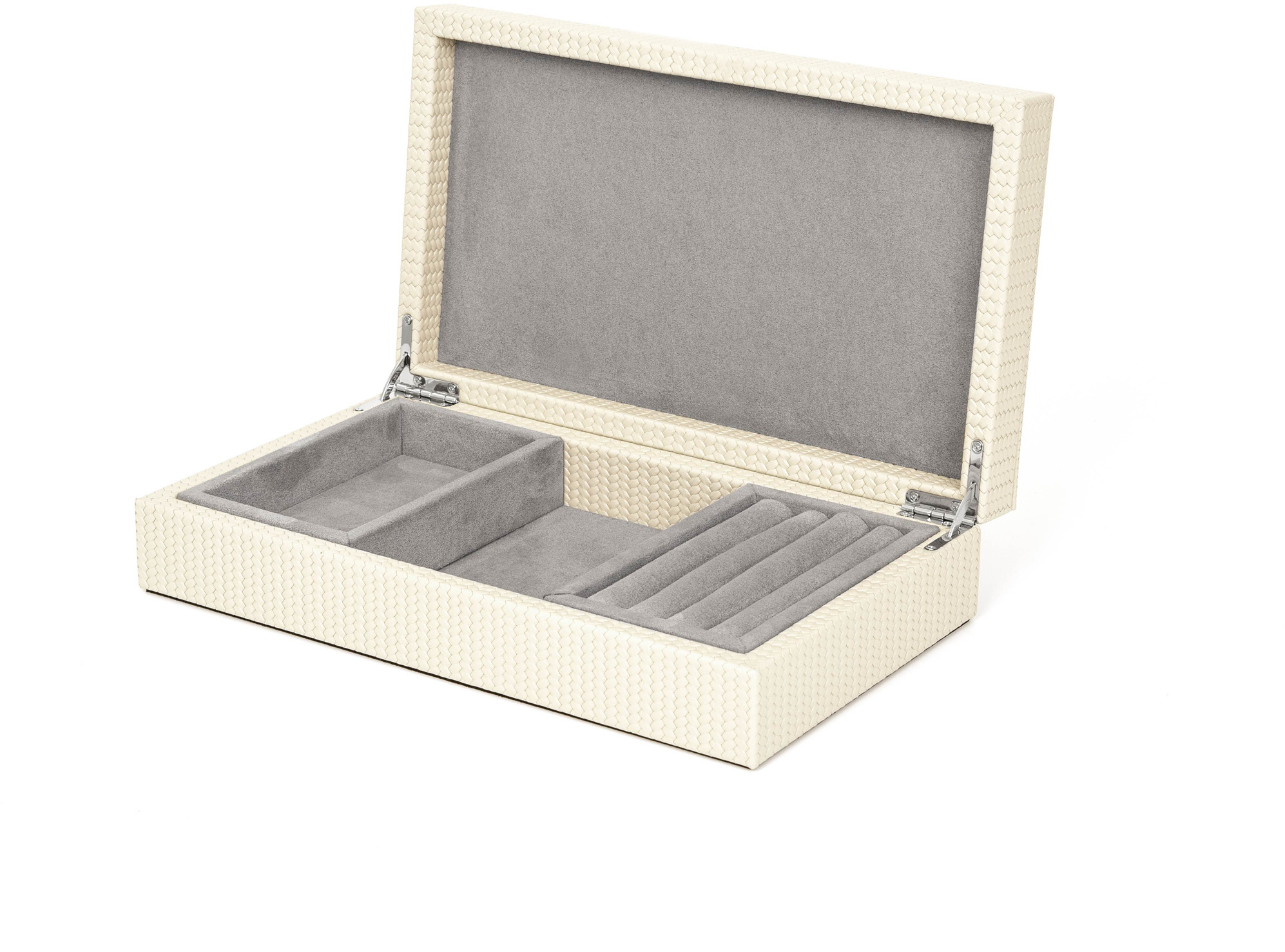 Кожаная шкатулка для драгоценностей - 27X15XH6,3 см / Grained-leather_camel