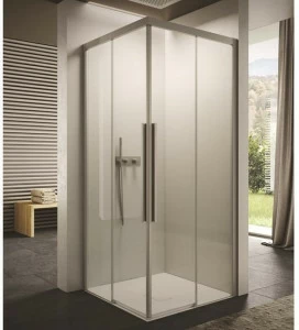 DISENIA Квадратная стеклянная душевая кабина с раздвижной дверью Space