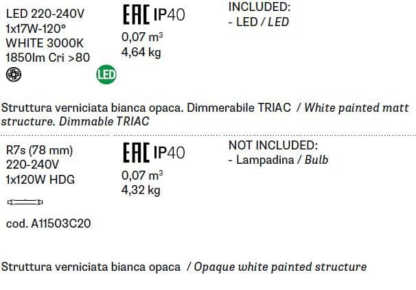 Выдувное стекло светодиодный потолочный светильник Fabbian ARCH-00010341 - Вид №2
