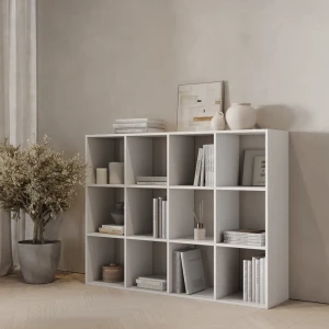 Стеллаж Spaceo KUB 12 секций 139.2x104.9x31.7 см ЛДСП цвет белый