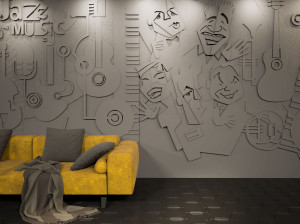 Трехмерная декоративная гипсовая панель