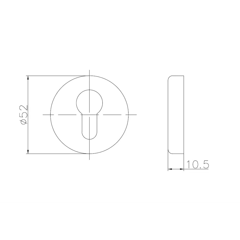 EDSON Накладка на цилиндр бронзовая с никелированным покрытием 18743654 STLM-0012369 - Вид №3