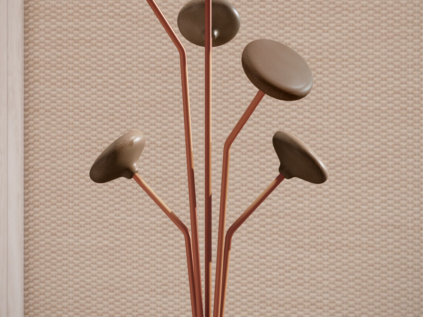 Steel and wood coat stand Manade Lotus, Piléa, Roseau ARCH-00024467 - Вид №1