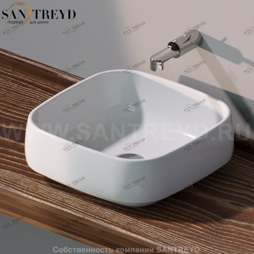 FG40A9016 Накладная раковина на столешницу  квадратная Ceramica Flaminia Flag